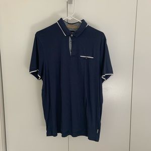 Ted Baker Polo - blue with white/orange